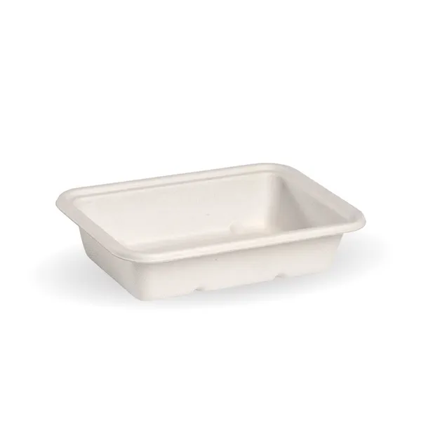 500ml White Plant Fiber Takeout Container 01