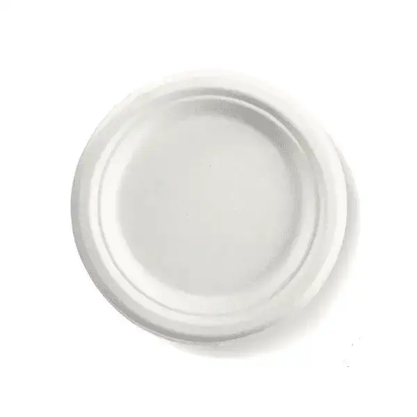 7 inch round bagasse plate