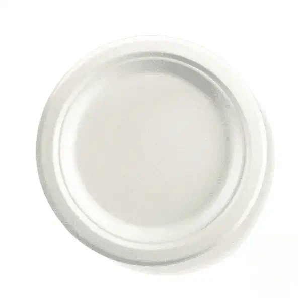 9″ Molded Round Bagasse Plate